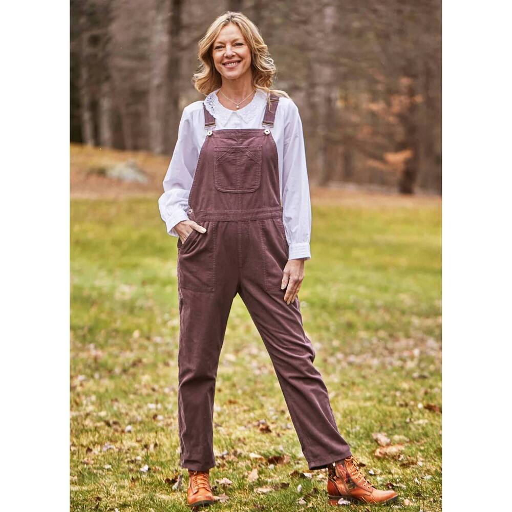 NEW APRIL CORNELL cowgirl corduroy overall in cocoa
